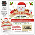pancakes with santa fundraiser flyer
